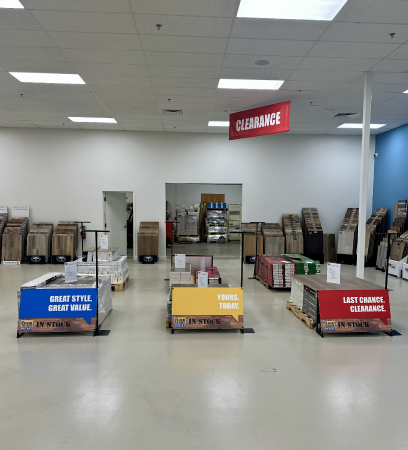 rolls of carpet in flooring store